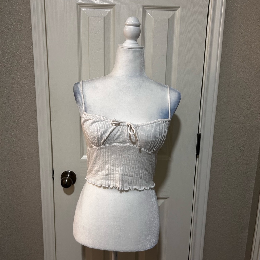 Aeropostale Cream Ribbed Camisole